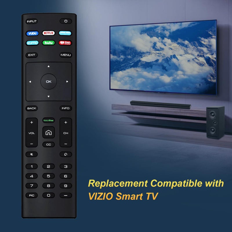 AULCMEET جهاز تحكم عن بعد بديل متوافق مع تلفاز VIZIO Watchfree الذكي M507-G1 D32h-G9 PX65-G1 V556-G1 V436-G1 D55-F2f D50-F1 PX75-G1 D40f-F1 M65-F0 D55-F2 P759-G1 D24f-E1 D24h-E1 D32f-E1 D39f-E1 D40f-E1 - Image 3